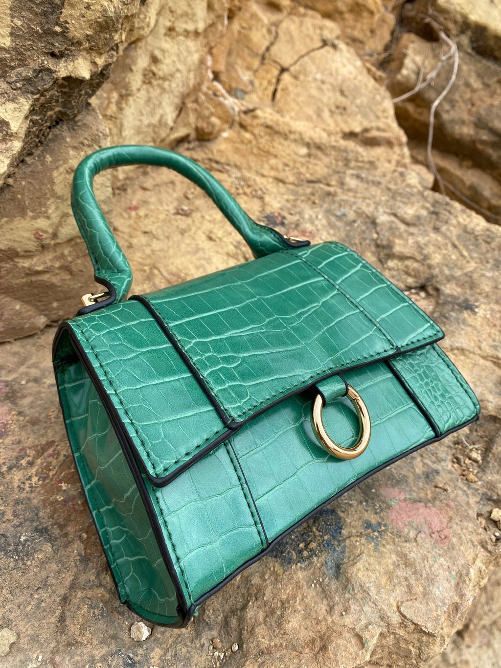 Animal Print Shoulder Bag With Buckle