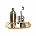 Cocktail Set DKD Home Decor Bamboo Stainless steel (9 pcs) (9 x 9 x 25
