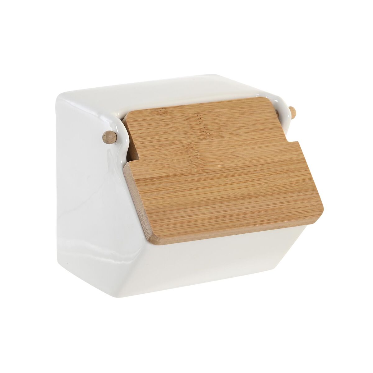 Salt Shaker with Lid DKD Home Decor 12,5 x 14 x 12 cm Natural