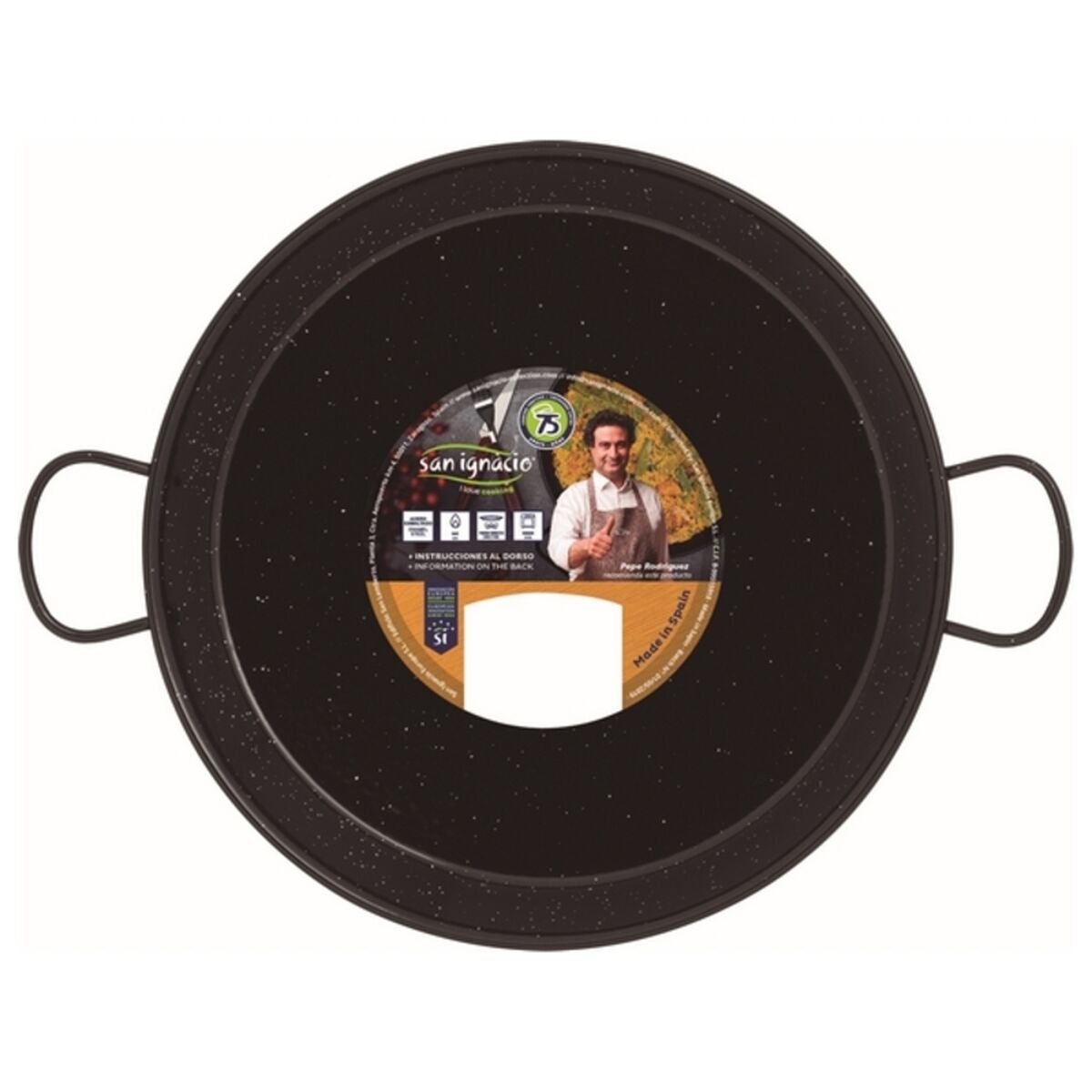 Pan San Ignacio Utiel Black Enamelled Steel