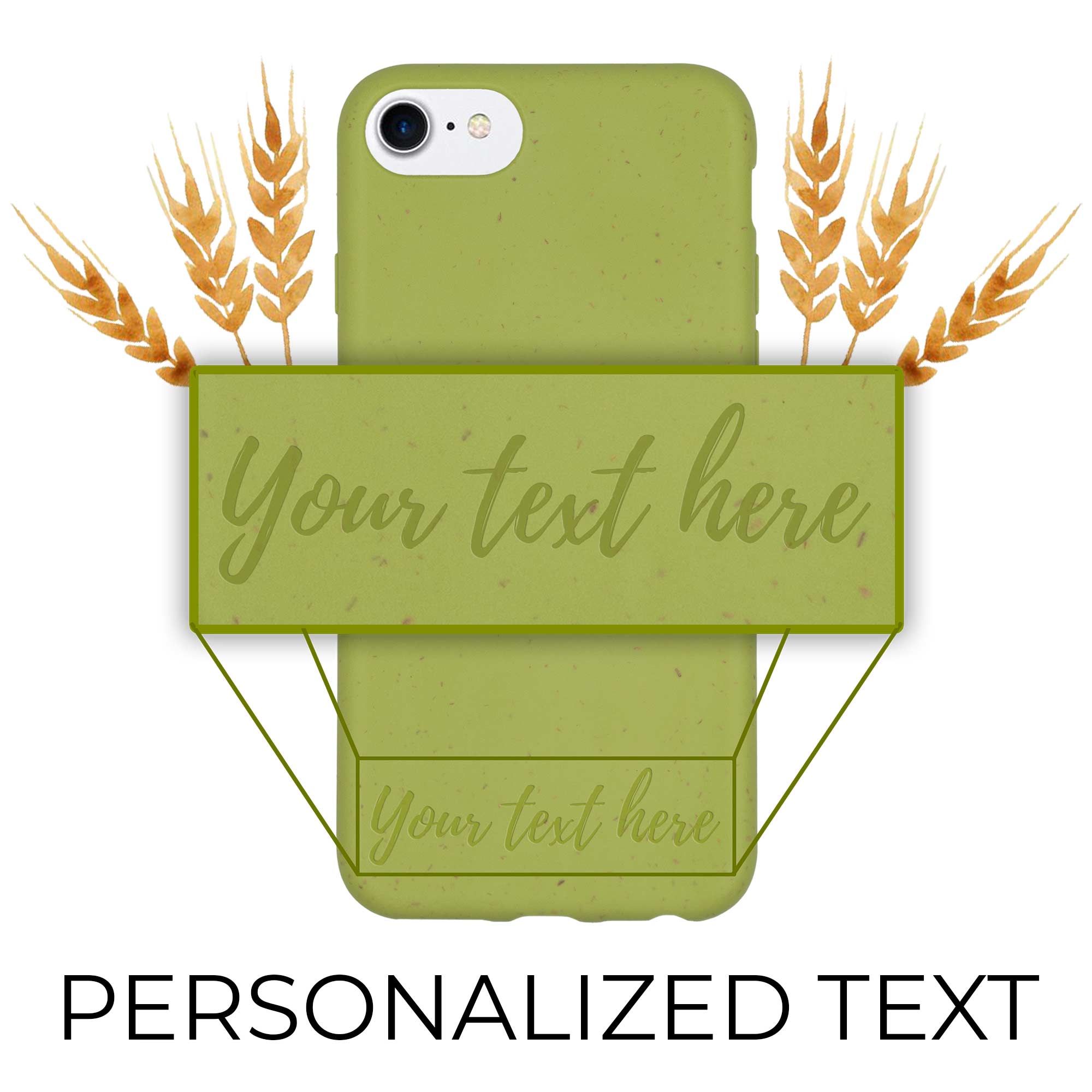 Biodegradable Personalized Phone Case - Apple Green