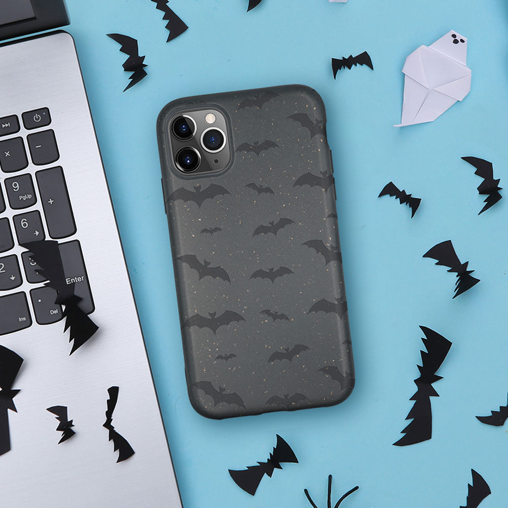Bats Halloween Biodegradable Phone Case - Black