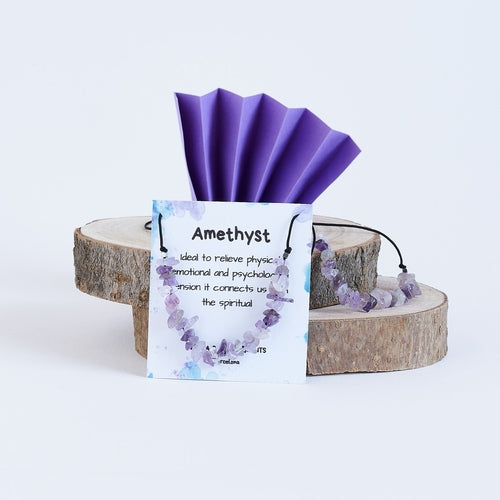 Collar Piedras de Amatista | Piedra Natural