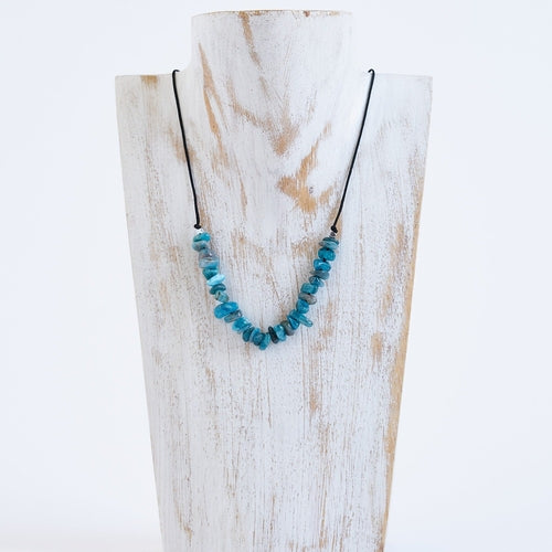Collar piedra de Apatita azul | Piedra Natural.