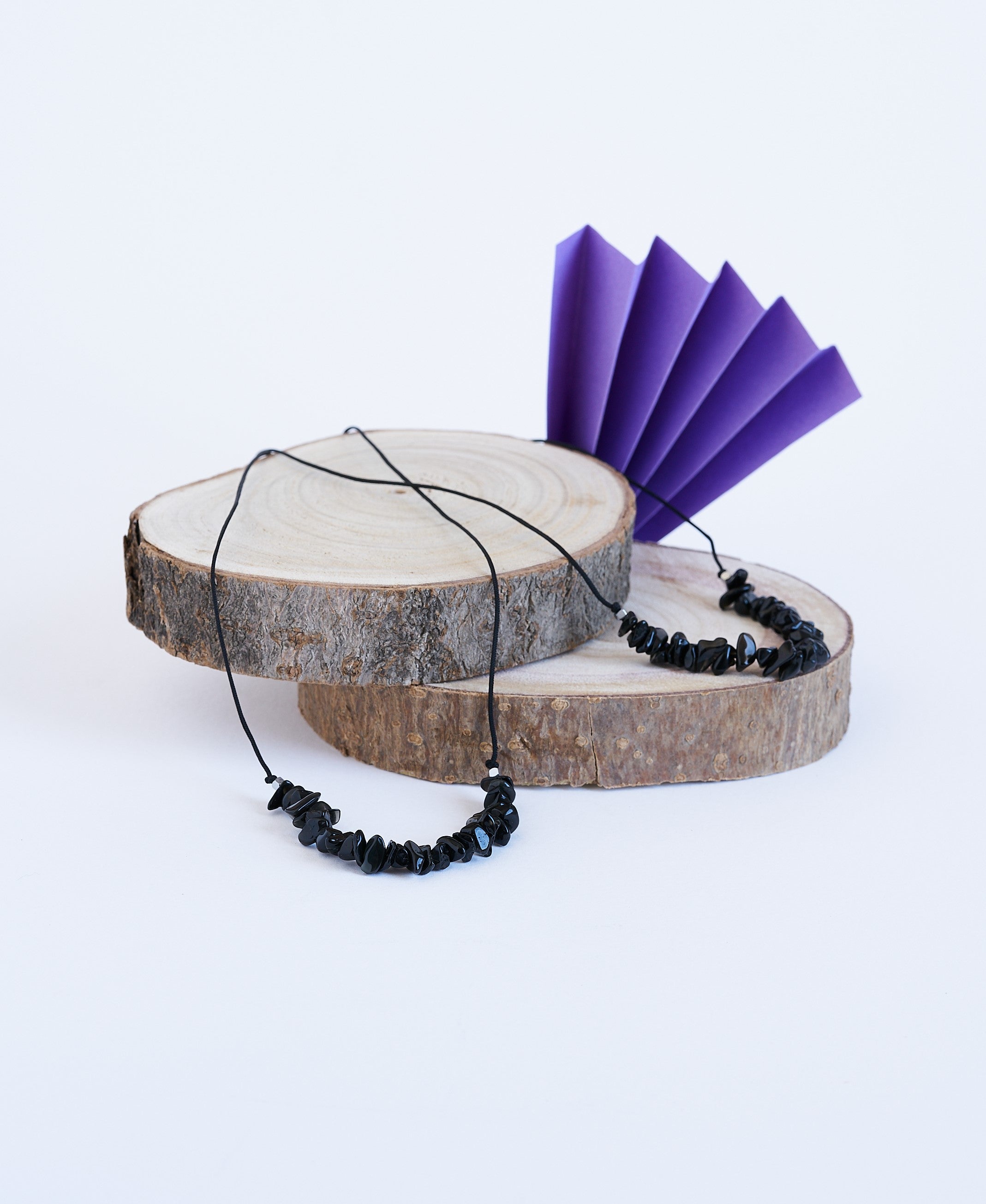 Collar piedras de Obsidiana | Piedra Natural.