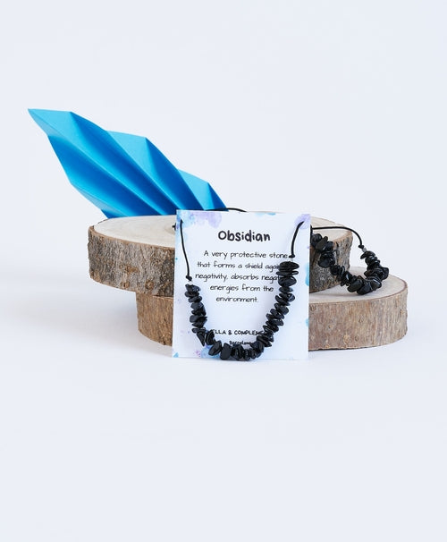 Collar piedras de Obsidiana | Piedra Natural.