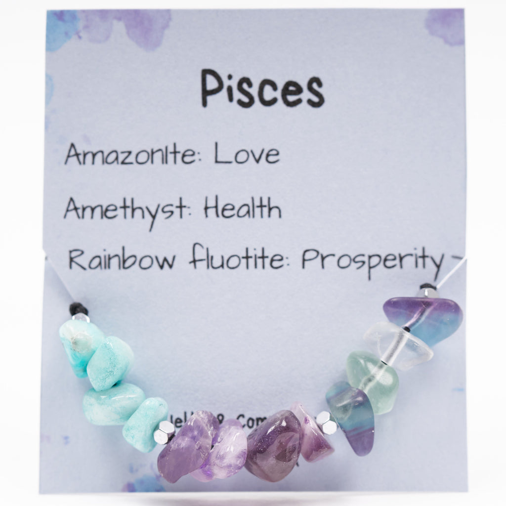 Pulsera de Piscis | Piedras del Zodíaco para Piscis.