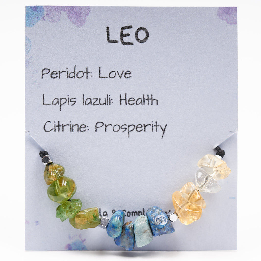 Pulsera de Leo | Piedras del zodíaco para Leo.