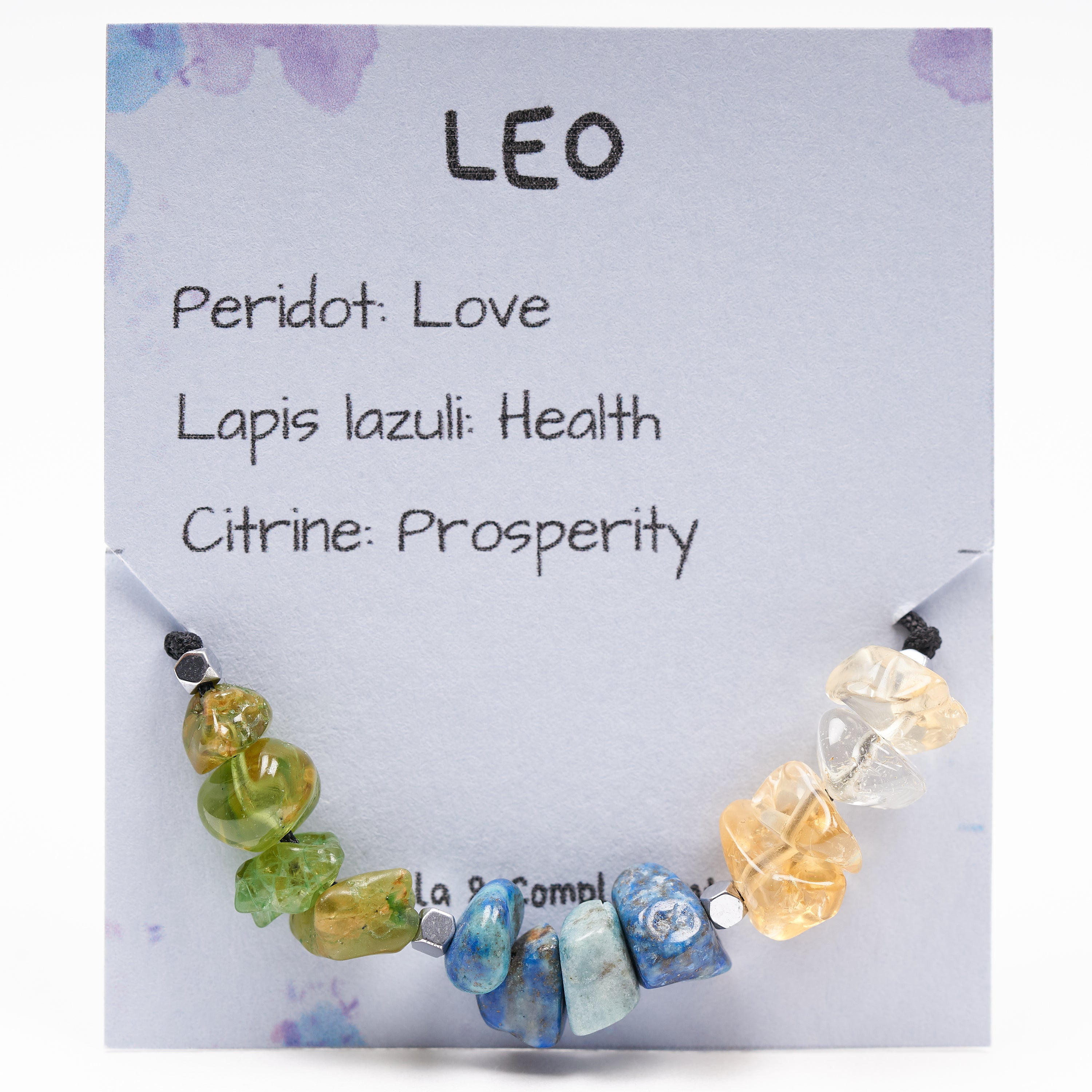 Pulsera de Leo | Piedras del zodíaco para Leo.