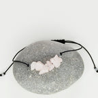 Pulsera piedras de Cuarzo Rosa | Piedra natural.