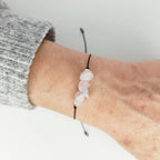 Pulsera piedras de Cuarzo Rosa | Piedra natural.