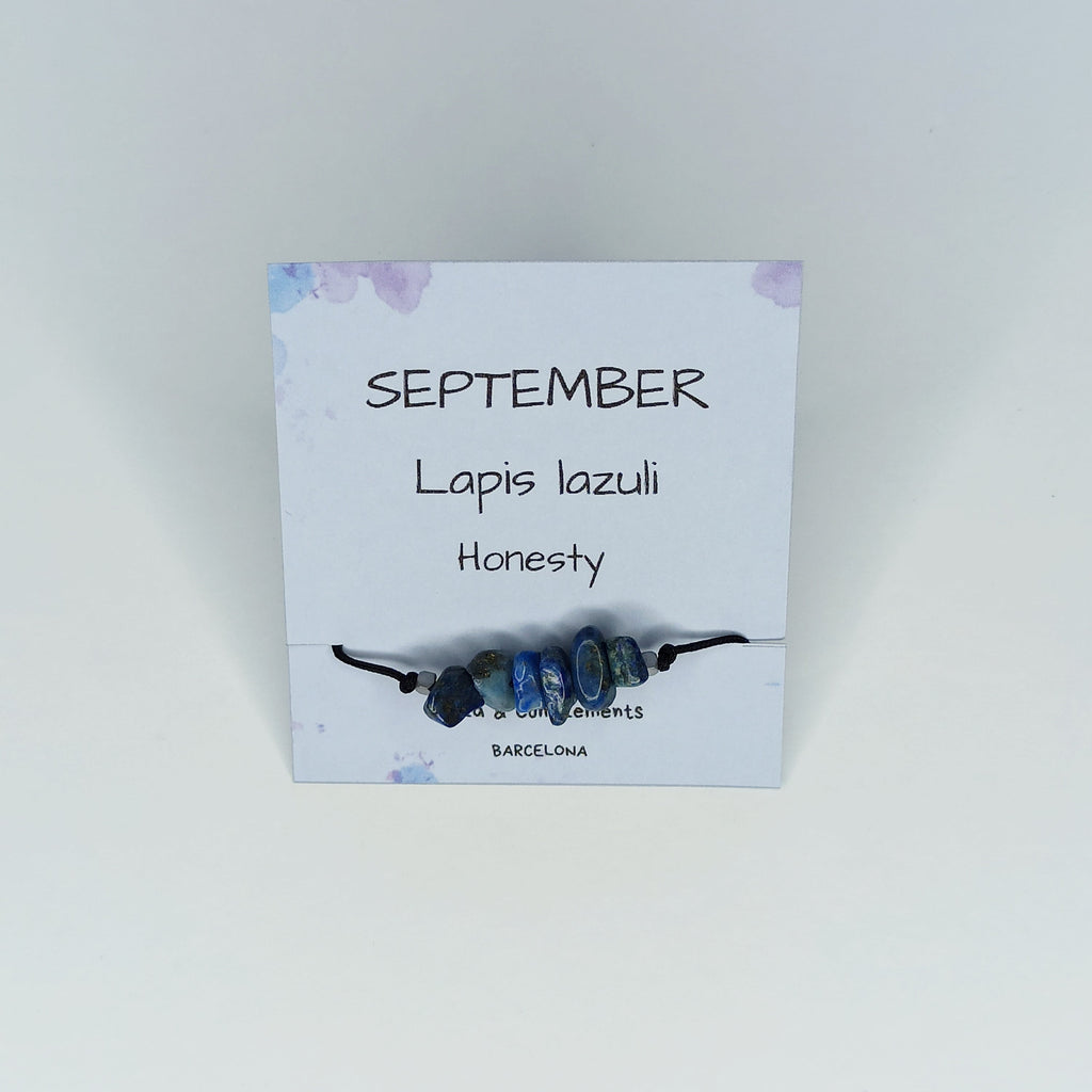 Pulsera piedra de nacimiento Septiembre | Piedra natal de Septiembre.