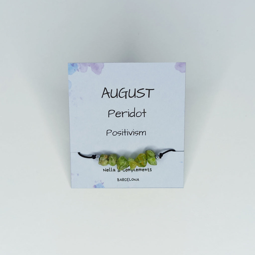 Pulsera piedra de nacimiento Agosto | Piedra natal de Agosto.