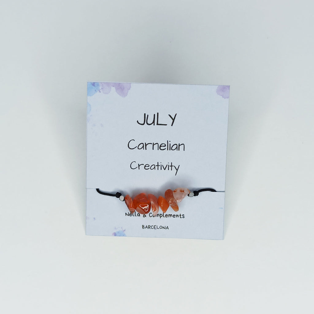 Pulsera piedra de nacimiento Julio | Piedra natal de Julio.