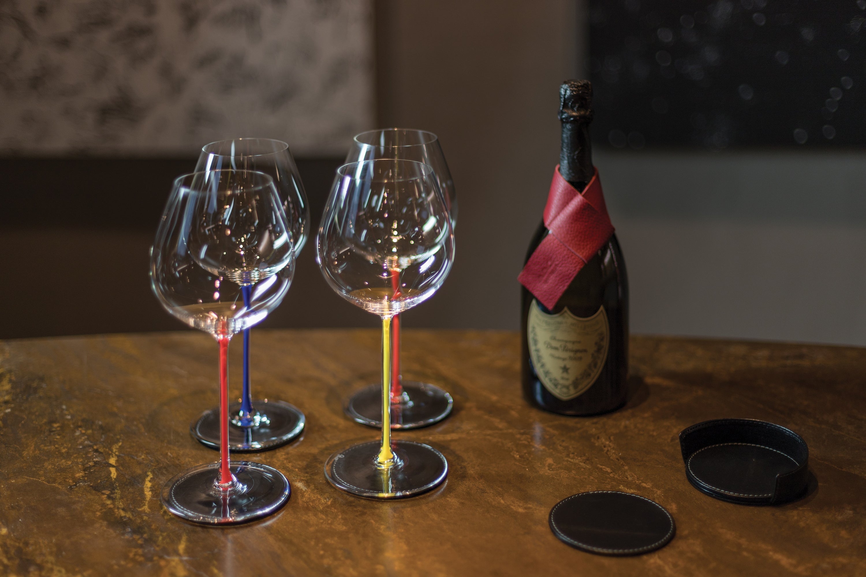 K0010LB | Salvagoccia per Bottiglia Made in Italy in Vera Pelle pieno