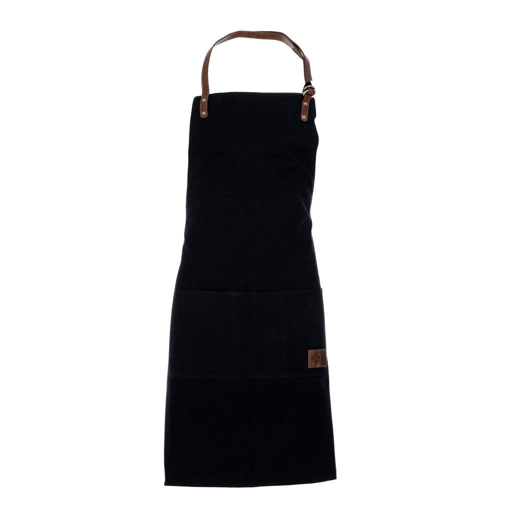 K0015AB | Grembiule da Lavoro in Canvas/ Vera Pelle pieno fiore,