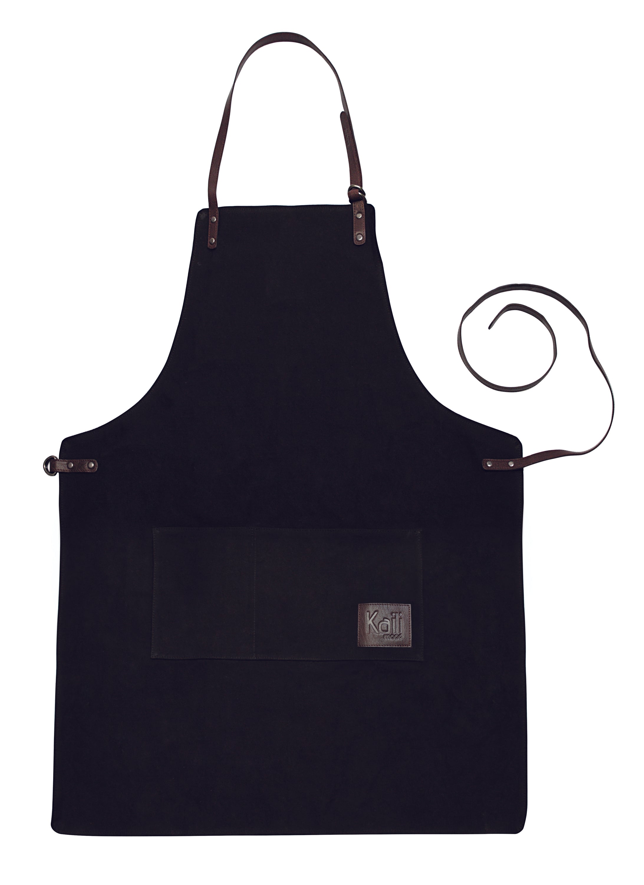 K0015AB | Grembiule da Lavoro in Canvas/ Vera Pelle pieno fiore,