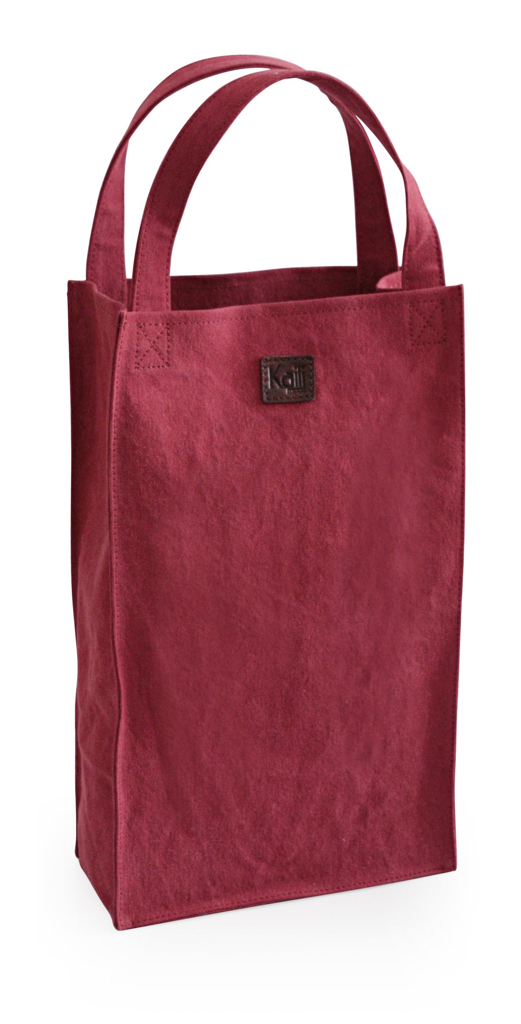 K0017XB | Borsa Porta Doppia Bottiglia in Canvas/ Vera Pelle pieno