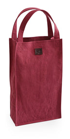 K0017XB | Borsa Porta Doppia Bottiglia in Canvas/ Vera Pelle pieno