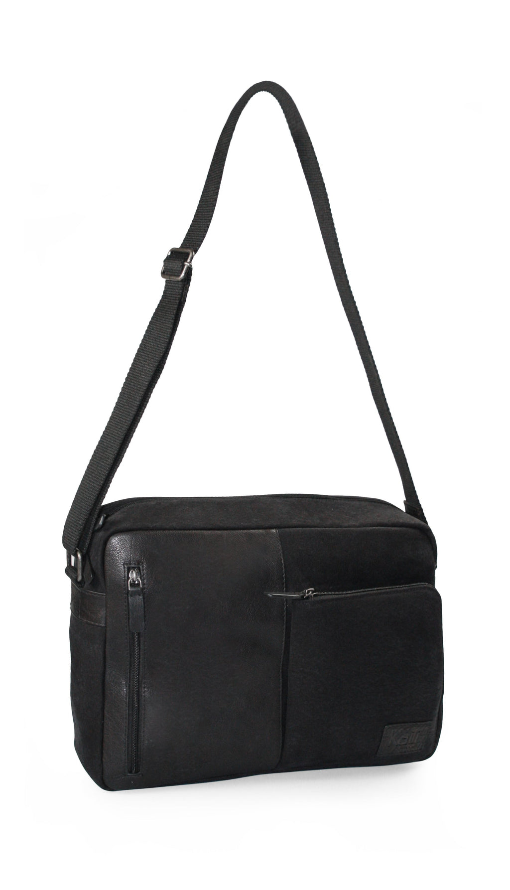 K0022AB | Messenger in Canvas/Vera Pelle, pieno fiore, volanata -