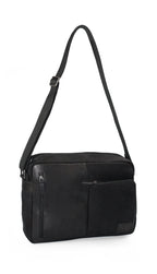 K0022AB | Messenger in Canvas/Vera Pelle, pieno fiore, volanata -