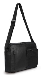 K0022AB | Messenger in Canvas/Vera Pelle, pieno fiore, volanata -
