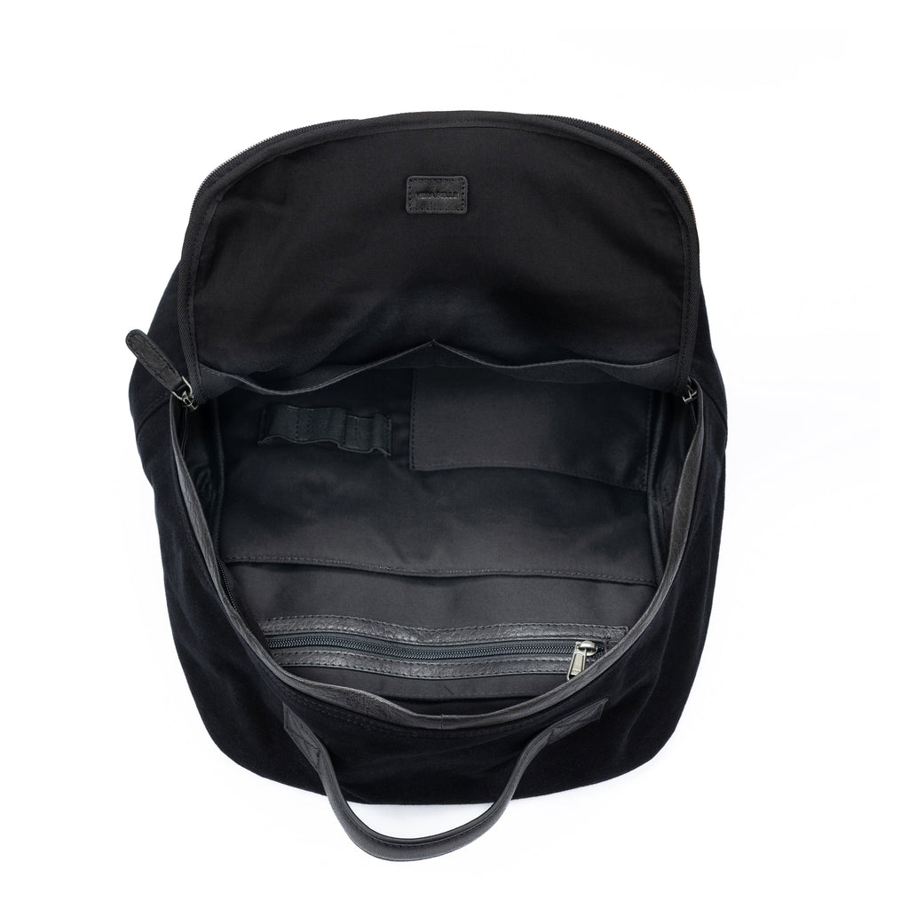 K0023AB | Zaino Porta Notebook in Canvas/Vera Pelle, pieno fiore,