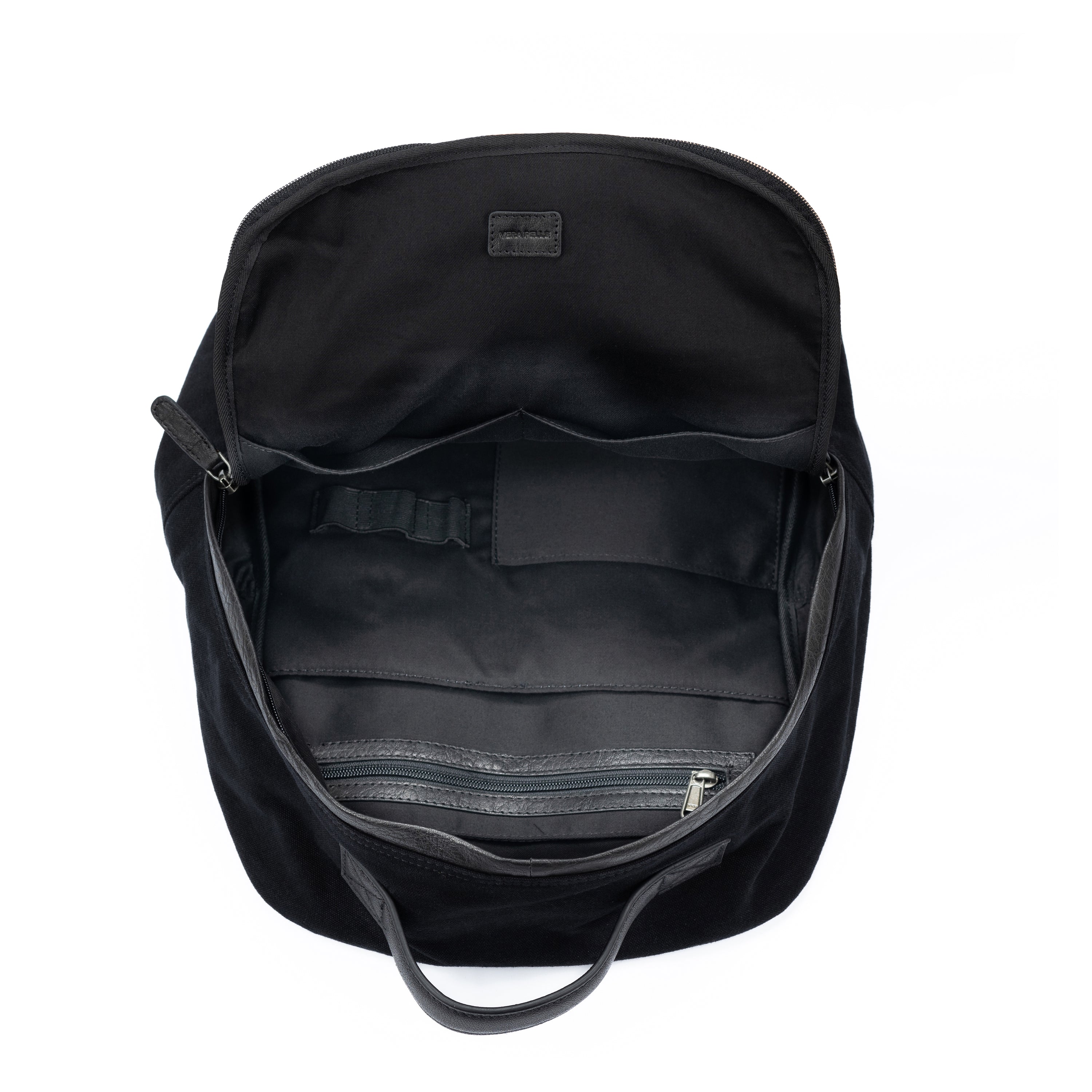 K0023AB | Zaino Porta Notebook in Canvas/Vera Pelle, pieno fiore,