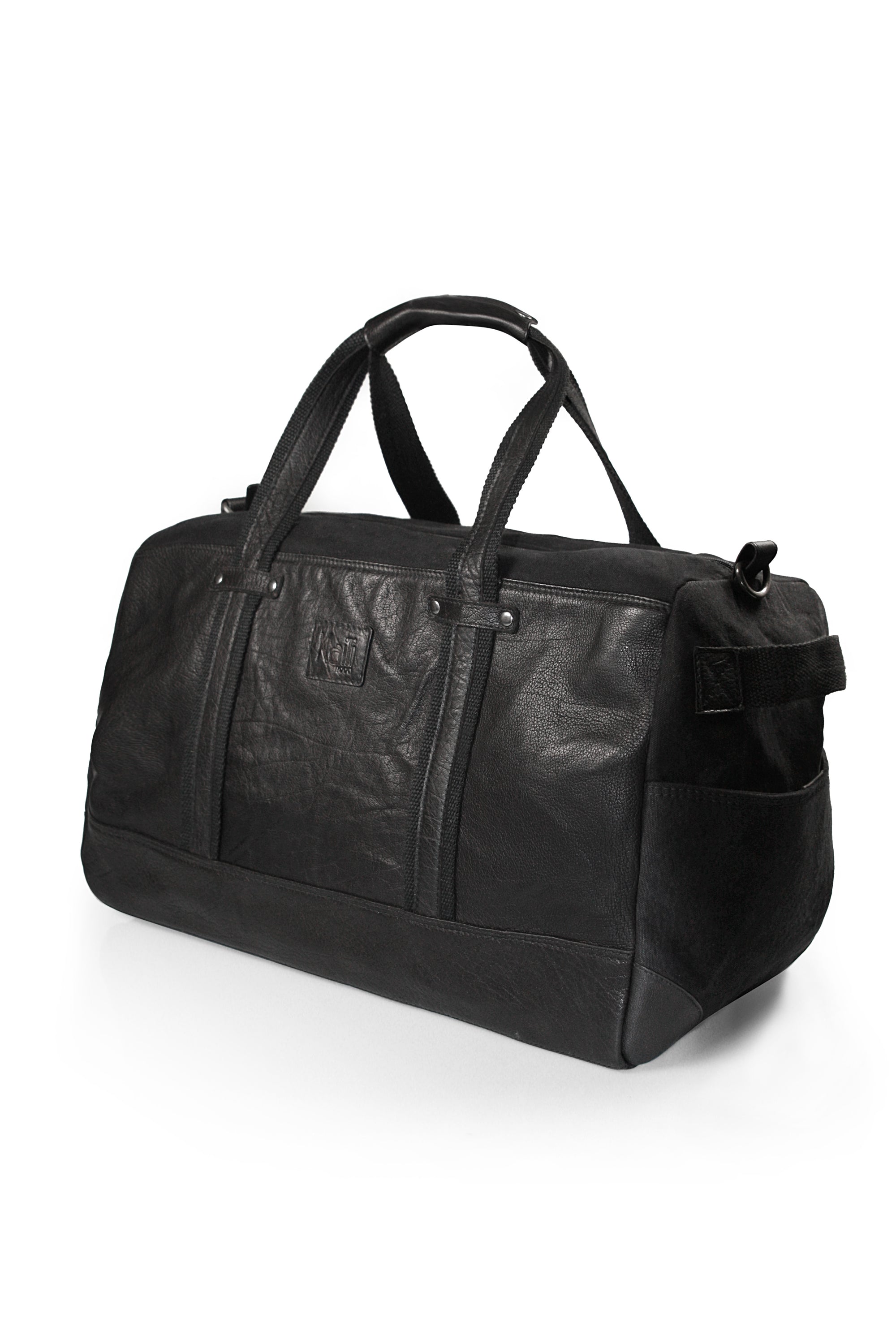 K0024AB | Borsone da Viaggio in Canvas/Vera Pelle, pieno fiore,