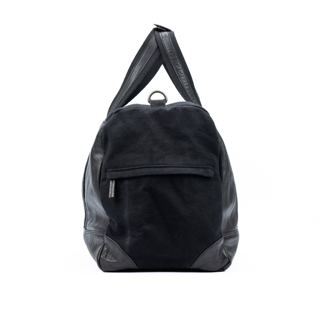 K0024AB | Borsone da Viaggio in Canvas/Vera Pelle, pieno fiore,