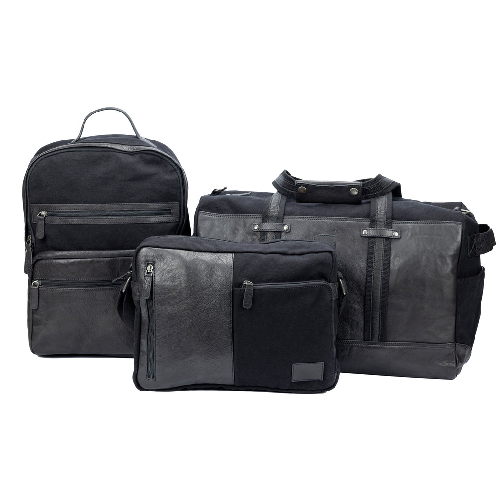 K0024AB | Borsone da Viaggio in Canvas/Vera Pelle, pieno fiore,