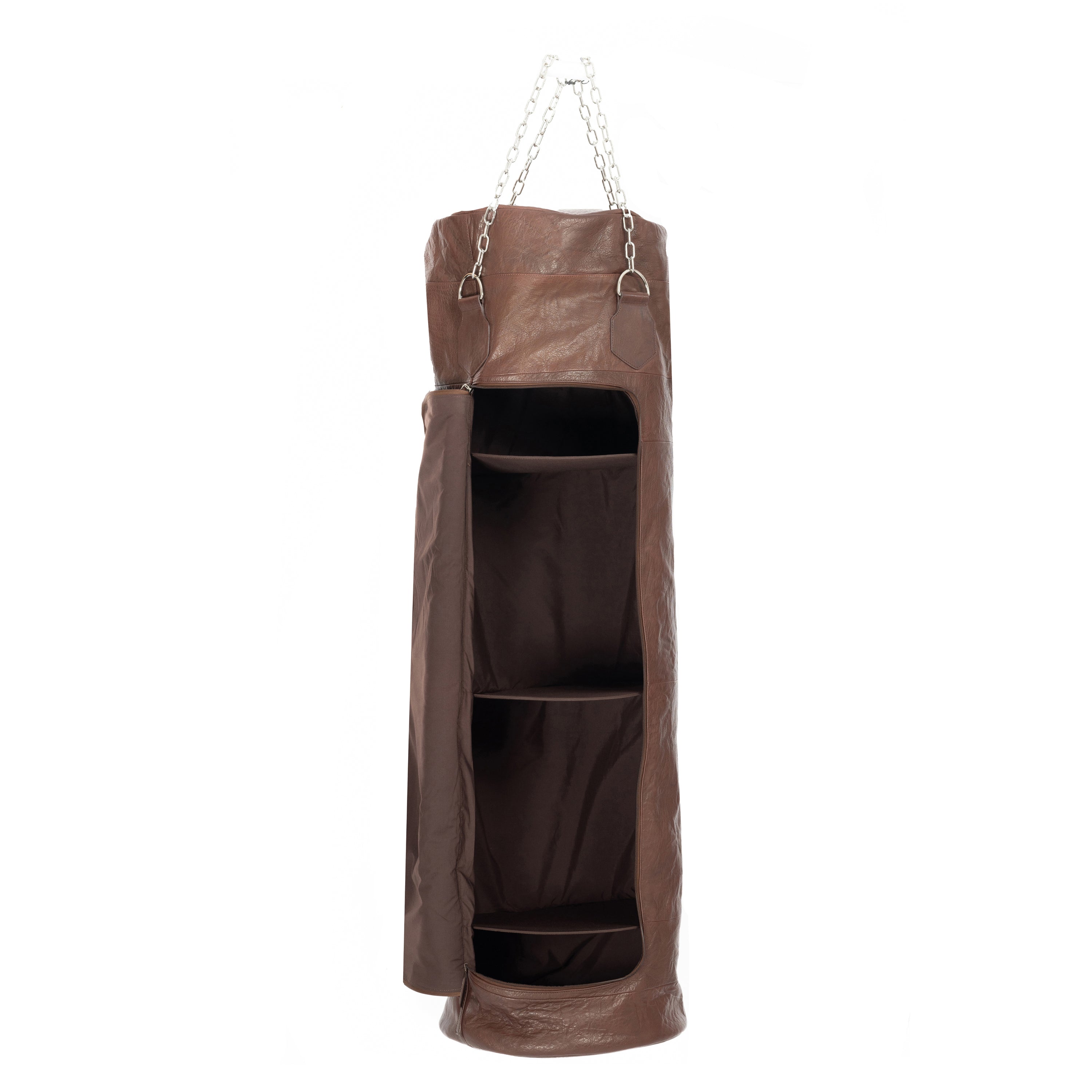 K0036BB | Sacco Da Boxe Contenitore in Vera Pelle, pieno fiore,
