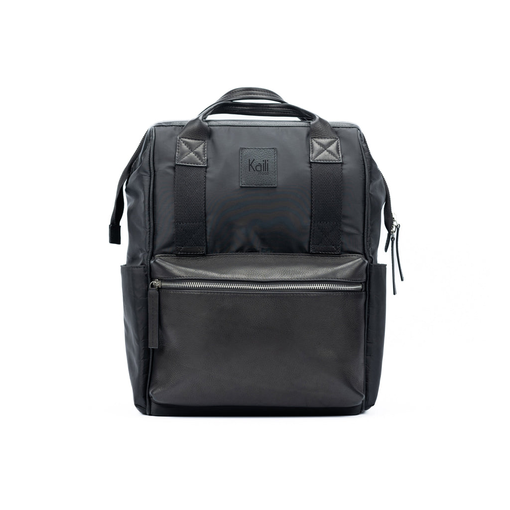 K0037AB | Zaino Idrorepellente in Nylon Waterproof/Vera Pelle pieno