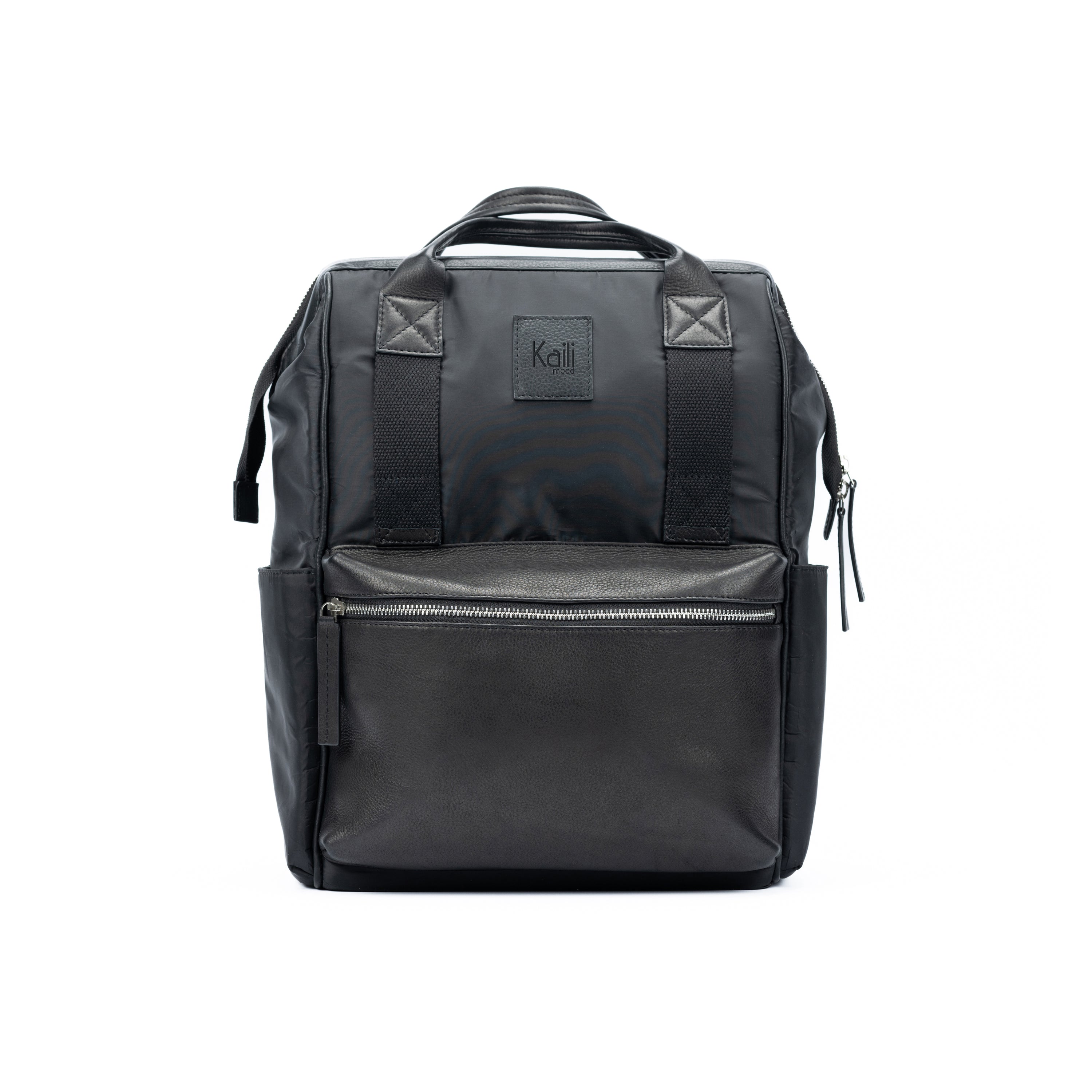 K0037AB | Zaino Idrorepellente in Nylon Waterproof/Vera Pelle pieno