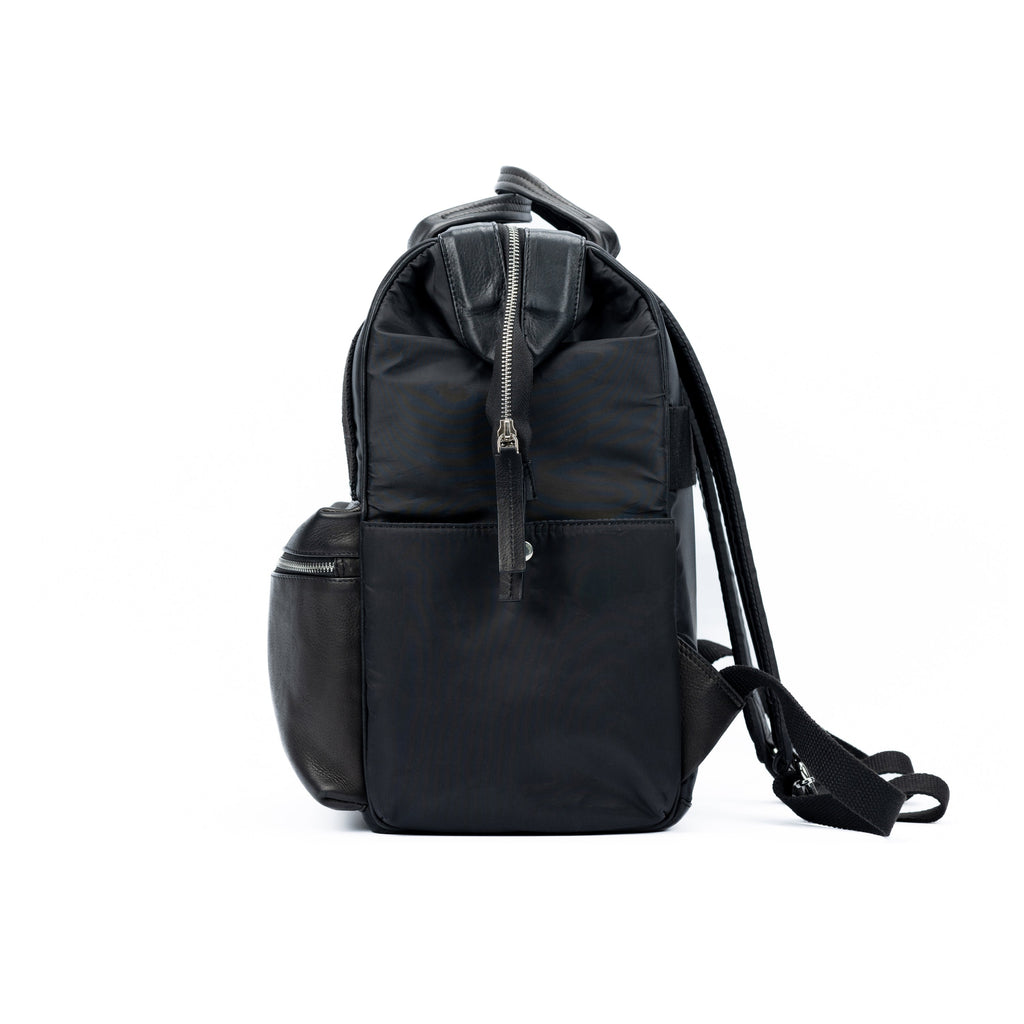 K0037AB | Zaino Idrorepellente in Nylon Waterproof/Vera Pelle pieno