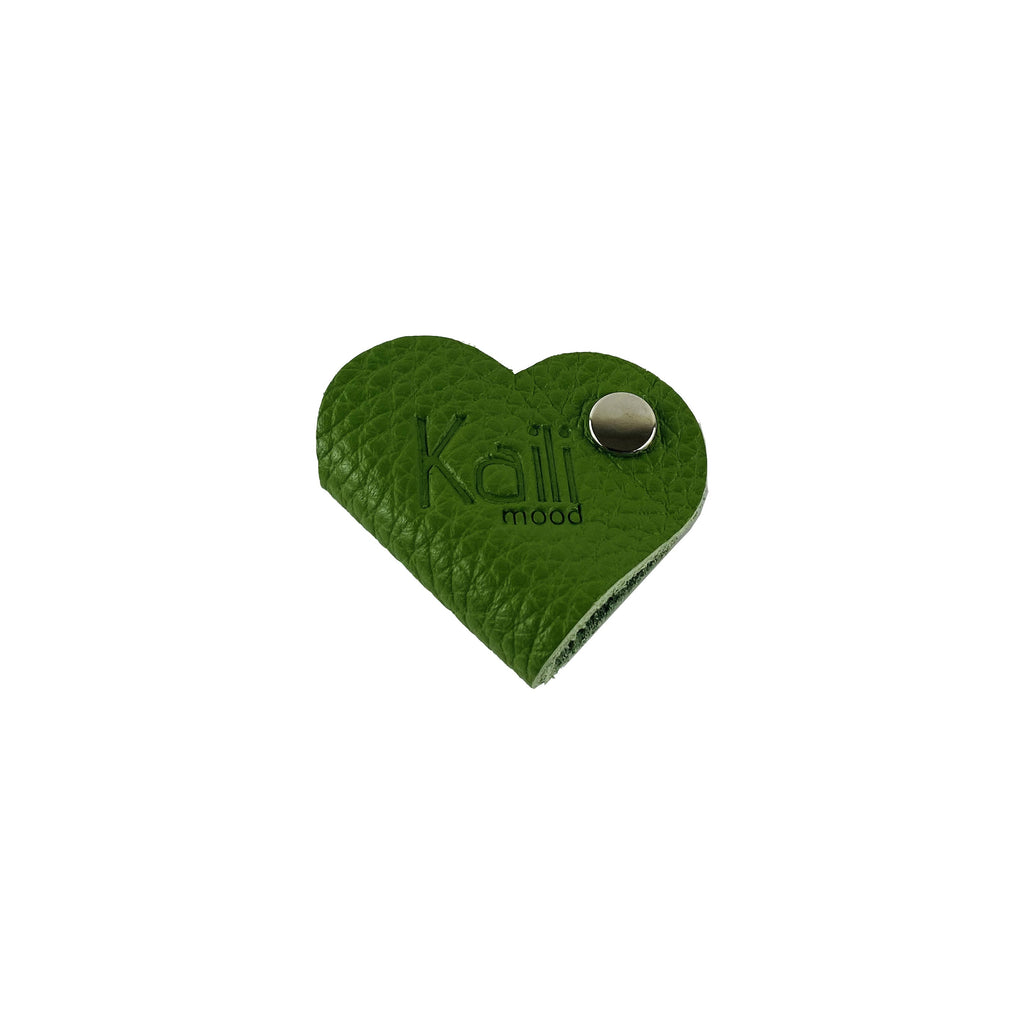K0039EB | Avvolgicavo Cuore Made in Italy in Vera Pelle pieno fiore,
