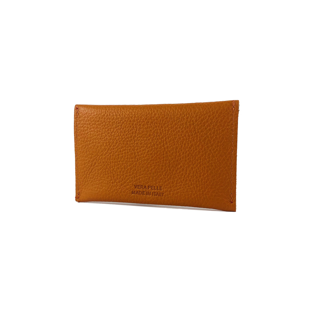 K0040LB | Bustina con pattina Made in Italy in Vera Pelle pieno fiore,
