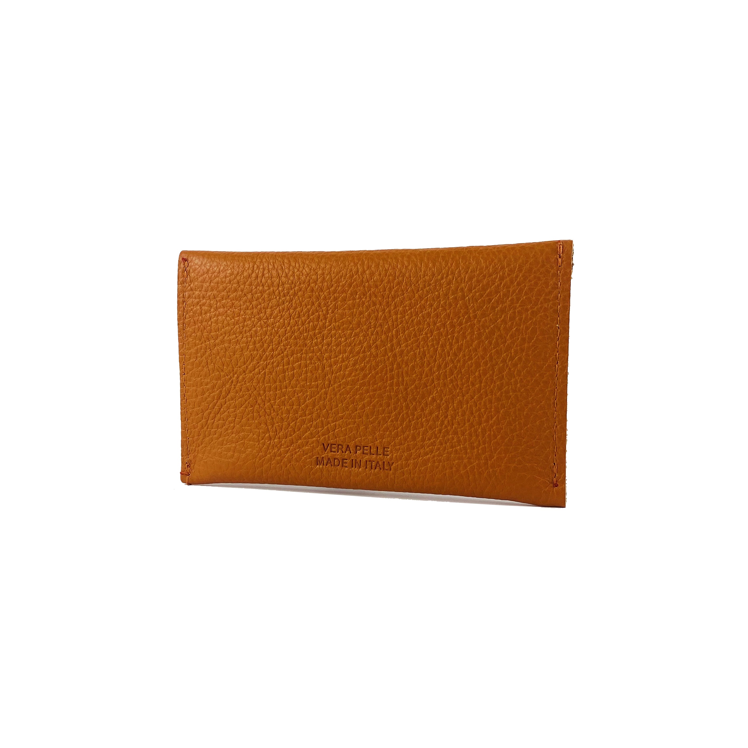 K0040LB | Bustina con pattina Made in Italy in Vera Pelle pieno fiore,