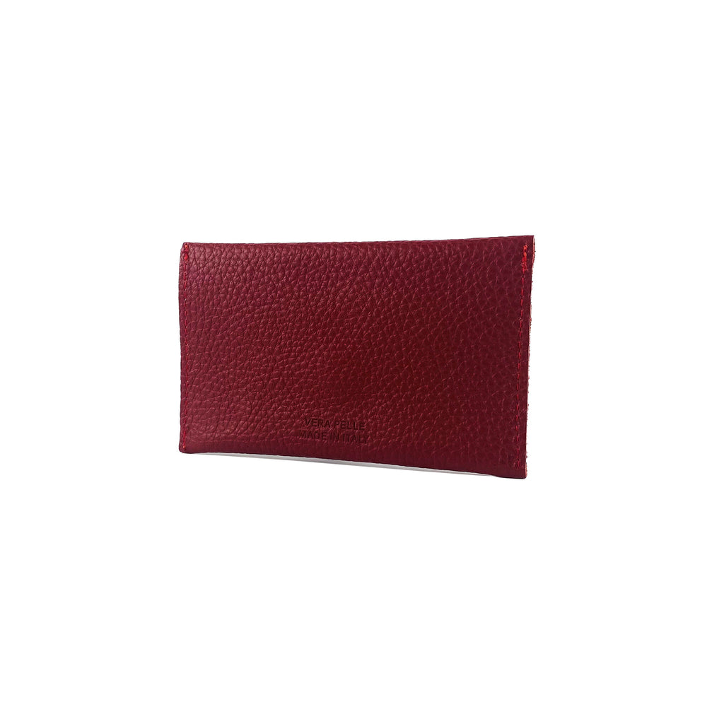 K0040VB | Bustina con pattina Made in Italy in Vera Pelle pieno fiore,