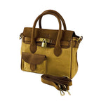 K0042BACB | Borsa a Mano Mini in Canvas/Vera Pelle Made in Italy.