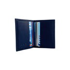 K10217DB | Porta Carte di Credito in Vera Pelle pieno fiore, con
