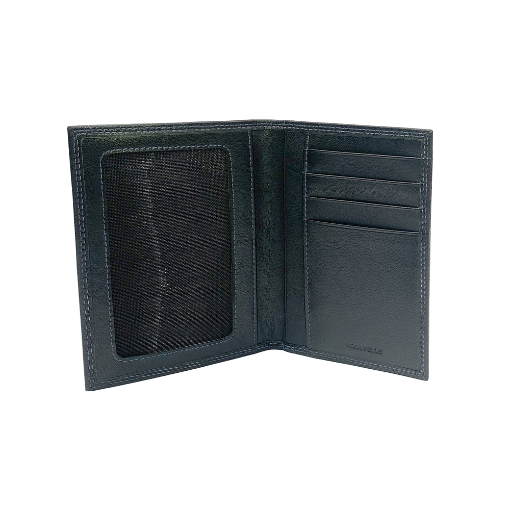 K10122AB | Porta Documenti + Passaporto in Vera Pelle pieno fiore,