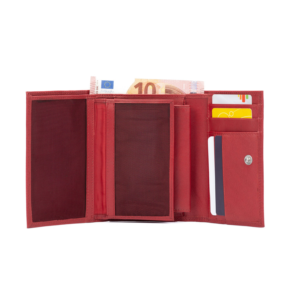 K10233VB | Portafogli Donna in Vera Pelle pieno fiore, con leggera