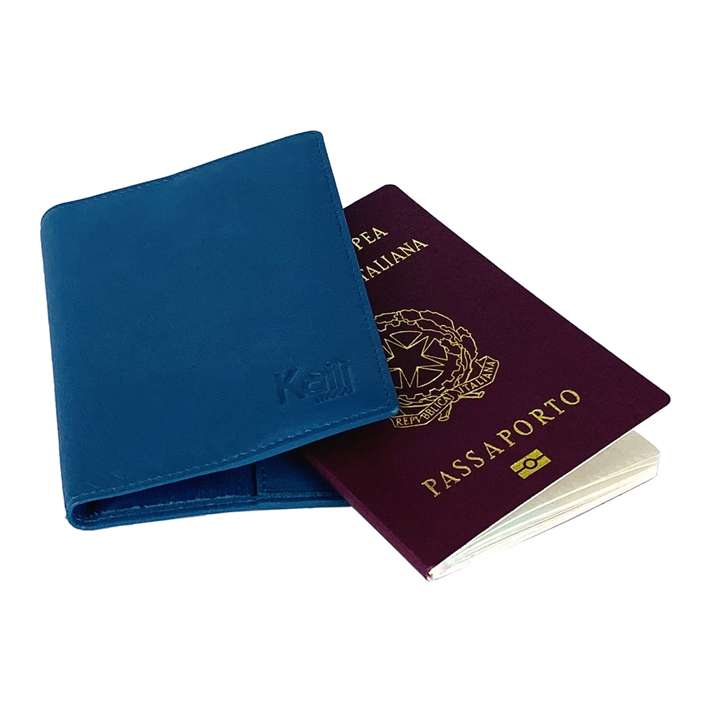 K10237MB | Copertina per Passaporto in Vera Pelle pieno fiore, con