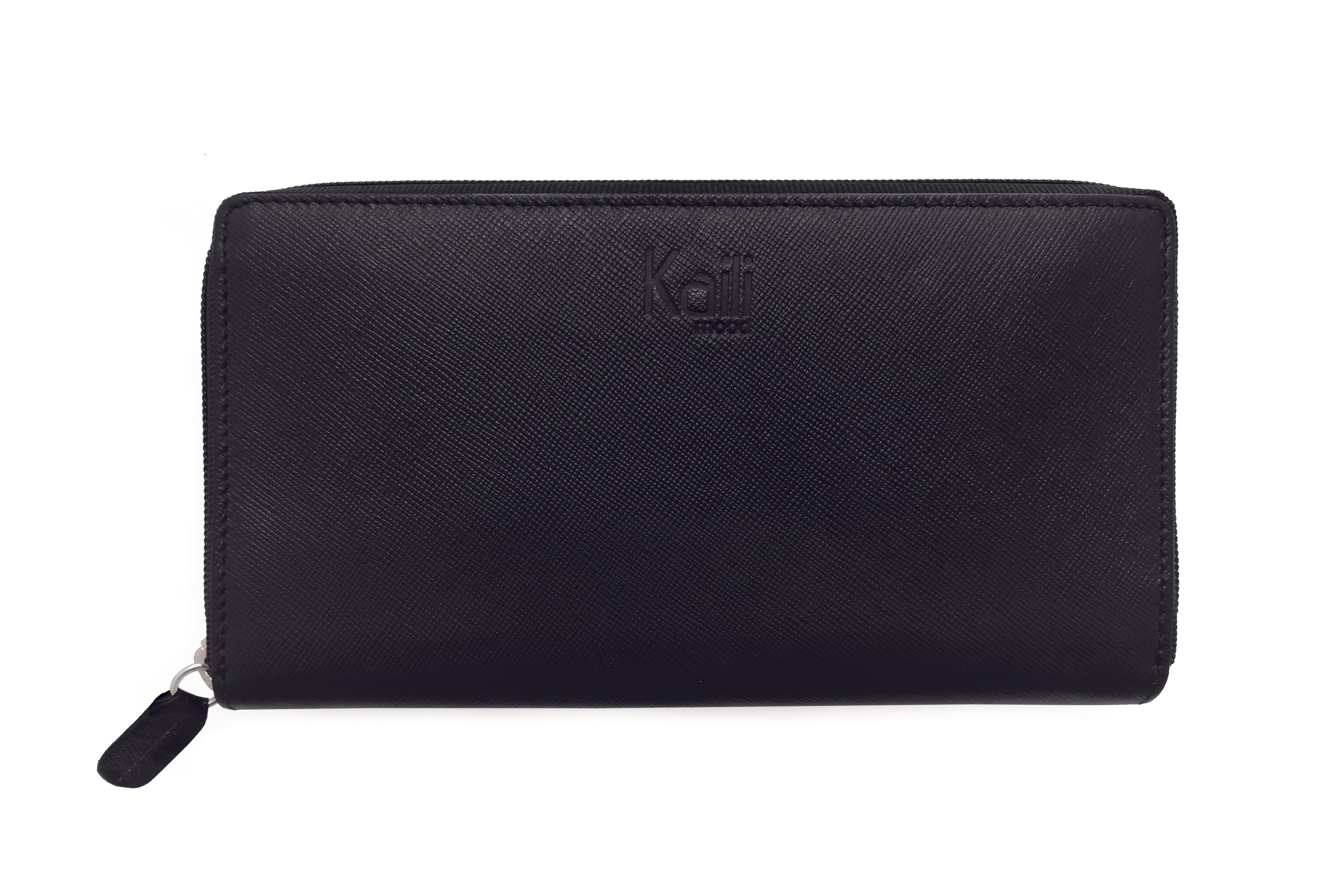 K10838AB | Portafogli Donna in Saffiano Vera Pelle. Colore Nero. 6