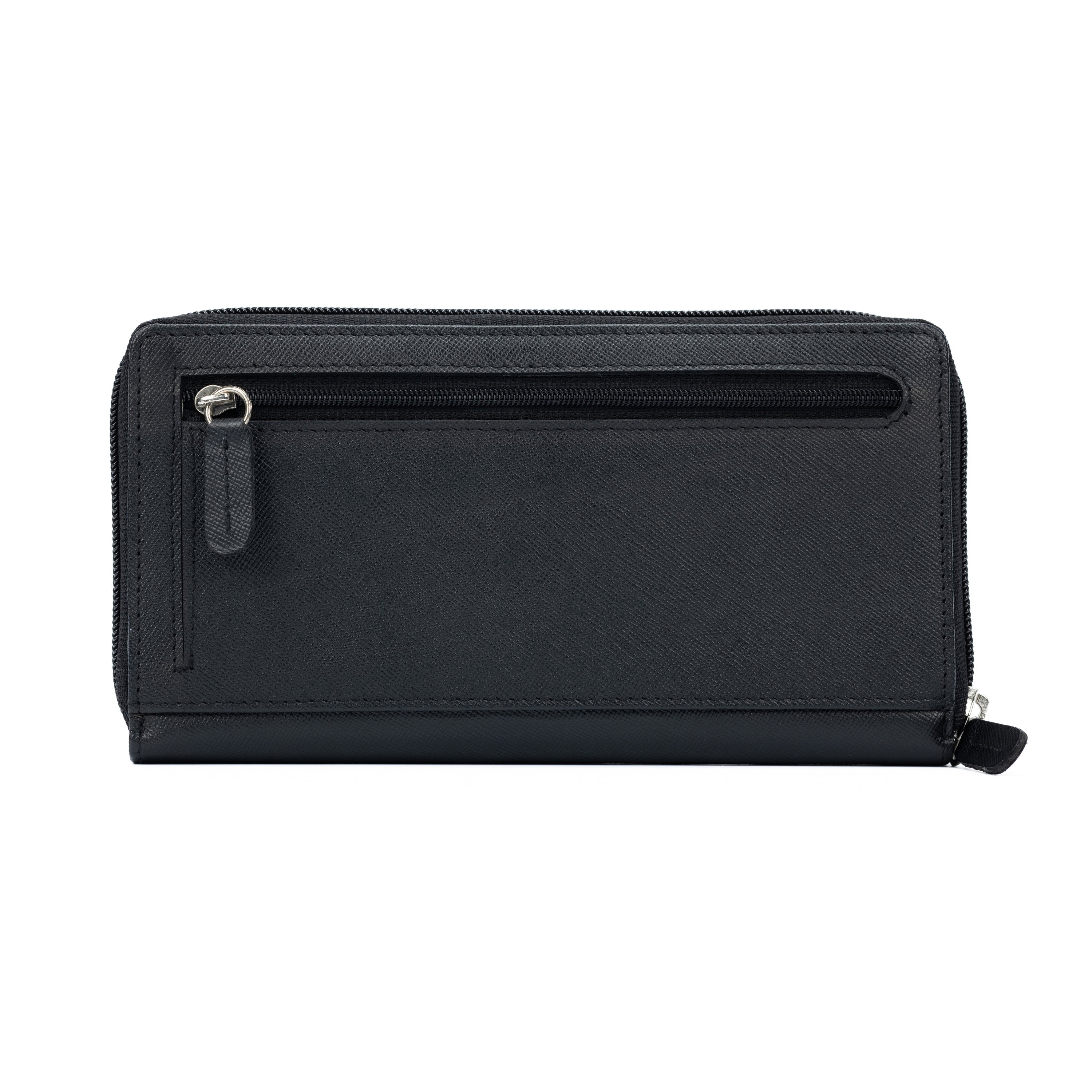 K10838AB | Portafogli Donna in Saffiano Vera Pelle. Colore Nero. 6