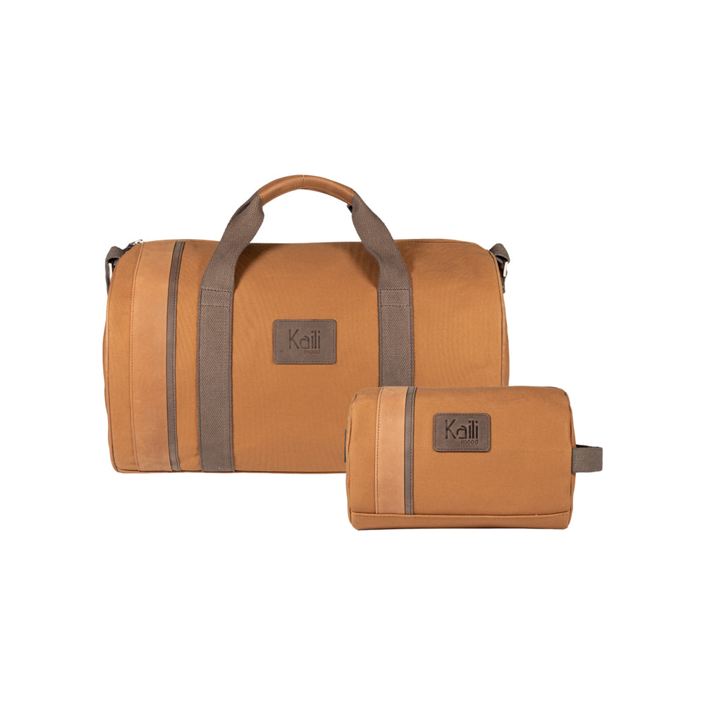 K2005UB | Beauty Case in Canvas 100% Cotone/Vera Pelle pieno fiore,