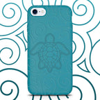 Ocean Turtle -  Biodegradable phone case - Ocean Blue and Black