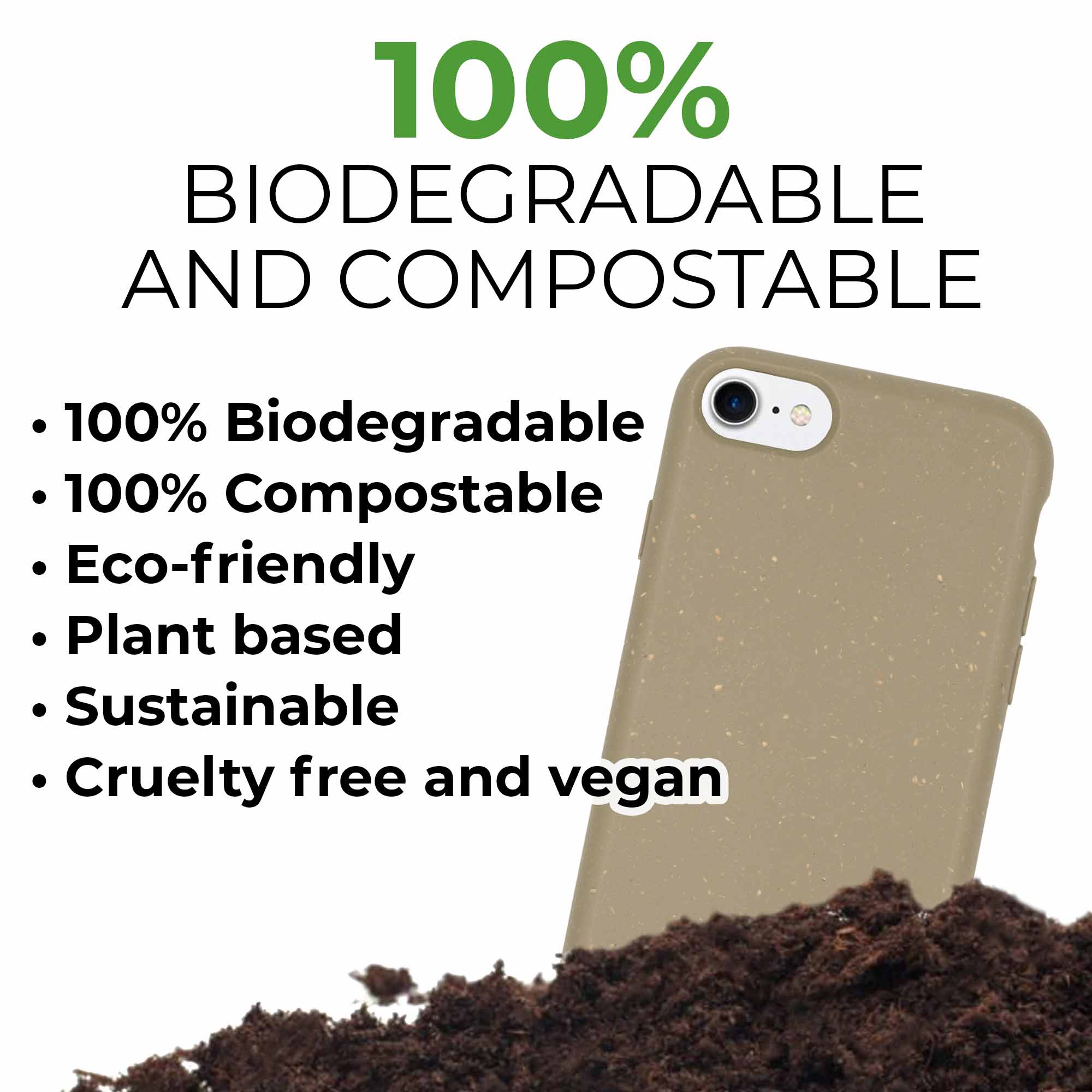 Biodegradable Personalized Phone Case - Olive Green