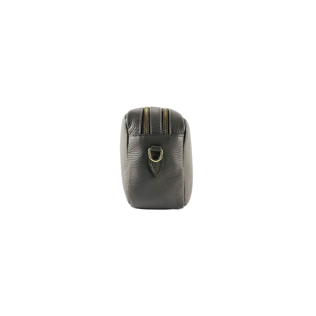 RB1008AQ | Tracollina Donna Doppia Lampo in Vera Pelle Made in Italy.